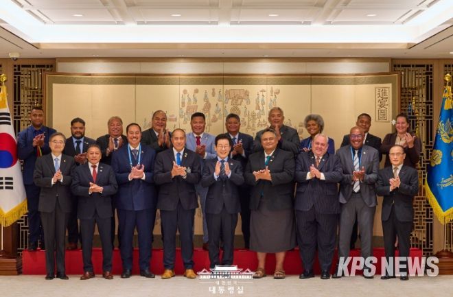 태평양도서국 외교장관 단체 접견(대통령실)