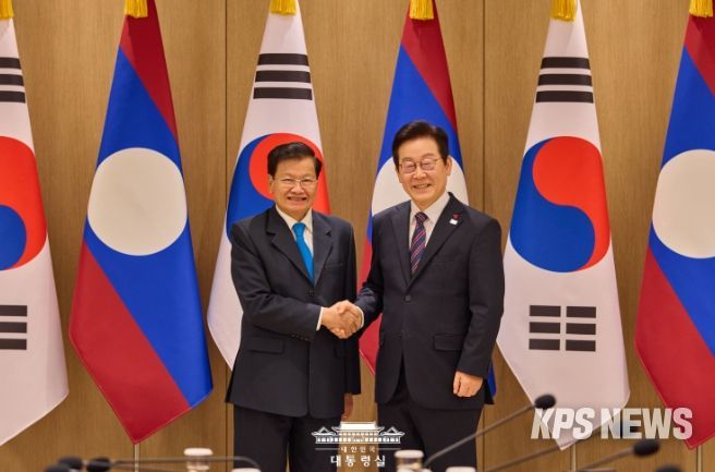 한·라오스 확대회담(대통령실)
